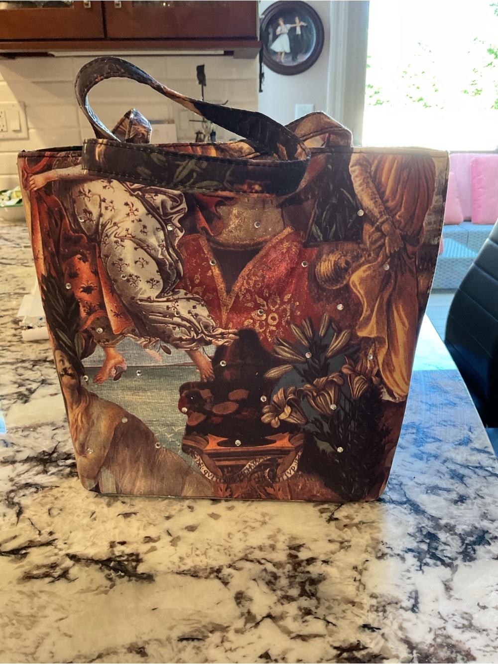 Botticelli Trials of Moses Renaissance Fine Art Tapestry Rhinestone Tote/Handbag
